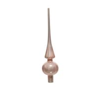 Cimier en verre, couleur rose poudré, 260 mm