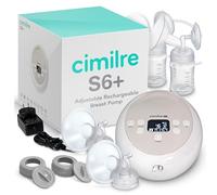 Cimilre Tire-lait rechargeable réglable S6+, sessions de pompe personnalisables avec plusieurs vitesses de cycle et niveaux d'aspiration de force hospitalière, double tire-lait électrique