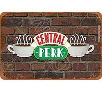 Cimily Central Perk Étain rétro Signe Vintage Affiche Plaque Murale décor pour Bar café Jardin Chambre Bureau hôtel 20X30 cm