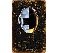 Cimily Daft Punk Helmet Random Access Memories Signes en étain Affiche en métal rétro Garage Maison Jardin Mur Bar café Vintage décoration Murale Art 8 × 12 Pouces