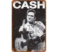 Cimily Johnny Cash Angry Young and Poor Étain rétro Signe Vintage Affiche Plaque Murale décor pour Bar café Jardin Chambre Bureau hôtel 20X30 cm