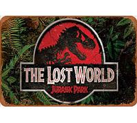 Cimily Jurassic Park The Lost World Étain rétro Signe Vintage Affiche Plaque Murale décor pour Bar café Jardin Chambre Bureau hôtel 20X30 cm