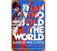 Cimily The Man Who Sold The World David Bowie Poster Signes en étain Affiche en métal rétro Garage Maison Jardin Mur Bar café Vintage décoration Murale Art 8 × 12 Pouces