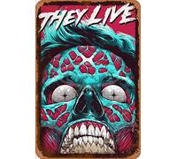 Cimily They Live Vintage étain Signe Fer Peinture rétro métal Signe Plaque Art décoration Murale pour Bar café Bureau hôtel extérieur 8 × 12 Pouces