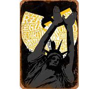 Cimily WU Tang Clan Logo Poster Étain rétro Signe Vintage Affiche Plaque Murale décor pour Bar café Jardin Chambre Bureau hôtel 20X30 cm