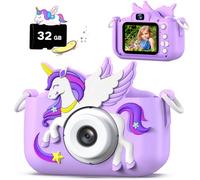 Cimizi Appareil Photo Enfant, 2.0 Pouces Appareils Photos Numériques Cadeau Jouet pour Enfants 3 à 12 Ans, Cadeau Garçons & Filles de Noël d'anniversaire, Enregistreur Vidéo HD 1080p avec 32GB Carte