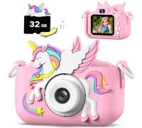 Cimizi Appareil Photo Enfant, 2.0 Pouces Appareils Photos Numériques Cadeau Jouet pour Enfants 3 à 12 Ans, Cadeau Garçons & Filles de Noël d'anniversaire, Enregistreur Vidéo HD 1080p avec 32GB Carte