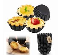 Cimown Mini Moule a Tartelette, Moule Mini Quiche de 2,5 Pouces, 20 Pcs