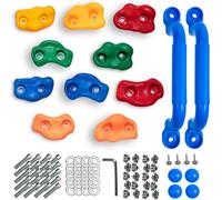 CIMOYBAI 12 pcs Prises d'escalade, avec poignées de Maintien Aire de Jeux，Pierres à Grimper Enfants Outdoor, Prises d'escalade Enfants Multicolores, Prises pour Murs d'escalade avec vis de Fixation