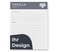 Cimpress Bloc-Notes Personnalisé, Bloc Note A4 A6 avec 50 Feuilles de Papier Sans Acide, Ajoutez Nom, Logo ou Image, Idéal Bureau ou École (A5 (14,8 x 21 cm))