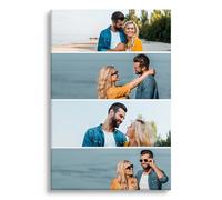 Cimpress Cadre Photo Personnalisé Impression personnalisée sur toile avec vos photos Prénom collage Tableau Personnalisé Cadre en bois