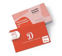Cimpress Cartes de Visite Personnalisées, Impression avec Logo Photo ou Texte, Lot de 1000, Papier 300g m² Mat, Format 85x55 mm, Impression Recto Verso, Pour Entreprises et Événements