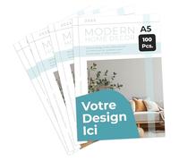 Cimpress Flyers Publicitaires Personnalisés A5 Horizontal, Impression Mat, Pack de 250, Téléchargez Votre Design pour Communication Professionnelle