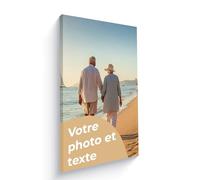 Cimpress Tableau Photo Personnalisé sur Toile, Image, Texte ou Logo, 40 x 30 cm, Format vertical, Décoration Murale Maison ou Bureau, Cadeau de Saint-Valentin pour couple, famille et amis