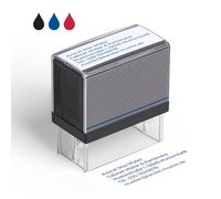 Cimpress Tampon Auto-Encreur Personnalisable avec Texte, Nom, Adresse ou Société, Format Moyen 5,7 x 2,1 cm, Encre Bleue, Idéal pour Bureau et Usage Professionnel