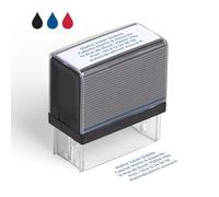 Cimpress Tampon Auto-Encreur Personnalisable avec Texte, Nom, Adresse ou Société, Format Moyen 5,7 x 2,1 cm, Encre Bleue, Idéal pour Bureau et Usage Professionnel