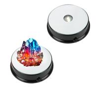 cimsfcor Base Ronde à LED, Socle d'affichage à LED de 8,5 cm en Cristal, Base de Lampe LED Multicolore pour Lumière en Acrylique, 7 Couleurs de Lumière pour Affichage de Boule en Cristal, Fonctionne