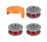 cimsfcor Bobine de fil de rechange pour débroussailleuse Gardena Turbo 5364-20 Bobine avec 1 capuchon 05328-20 pour tondeuse Gardena Turbo SmallCut (numéro d'article 2401) (3 bobines+1 couvercle)