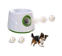 cimsfcor Lanceur de balle automatique pour chien, jouet interactif rechargeable pour animal de compagnie, lanceur de balle de tennis avec télécommande, 3 modes de distance de tir, 3 tennis ETPU