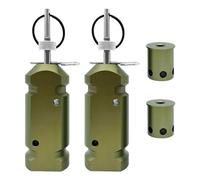 cimsfcor Lot de 2 alarmes de voyage périmétriques, couverture à 360°, alliage d'aluminium de calibre 12, petit Tripwire activé, sécurité de camping, sécurité extérieure