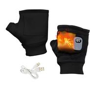 cimsfcor Mitaines chauffantes, 2 gants chauffants USB 2000 mAh pour femme, 3 vitesses de réglage de la température pour sports d'hiver en plein air (noir)