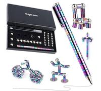 Cimvidi Stylo à bille magnétique, multifonction, pour soulager le stress, en métal, gadgets, cadeau pour jeunes, hommes et femmes (multicolore)