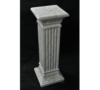 Cinar Colonne style méandre - Table d'appoint marbrée - Colonne décorative - 100 cm - Grec antique - Rococo - Baroque - Peint à la main