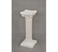 Cinar Colonne style méandre - Table d'appoint marbrée - Colonne décorative - 75 cm - Style grec antique - Style rococo - Style baroque - Peint à la main