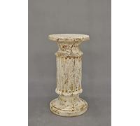 Cinar Table d'appoint style méandre - Colonne décorative marbrée - 55 cm - Style grec antique - Style rococo - Style baroque - Peint à la main