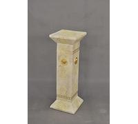 Cinar Table d'appoint style méandre - Colonne décorative marbrée - 80 cm - Style grec antique - Style rococo - Style baroque - Peint à la main