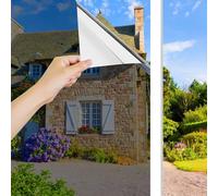 Cinbee Miroir Film de Fenêtre Anti Regard intérieures ou extérieures 40x200 cm, Film Solaire Anti Chaleur sans Tain, UV Film pour Vitre Statique Adhesif Protection de Soleil