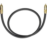 Cinch-RCA audio Câble de raccordement [1x Cinch-RCA mâle - 1x Cinch-RCA mâle] 1.00 m anthracite contacts dorés Oehlbach NF 214 SUB