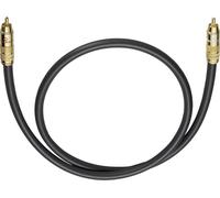 Cinch-RCA audio Câble de raccordement [1x Cinch-RCA mâle - 1x Cinch-RCA mâle] 10.00 m anthracite contacts dorés Oehlbach NF 214