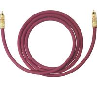 Cinch-RCA audio Câble de raccordement [1x Cinch-RCA mâle - 1x Cinch-RCA mâle] 3.00 m bordeaux contacts dorés Oehlbach NF 214 SUB