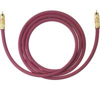 Cinch-RCA audio Câble de raccordement [1x Cinch-RCA mâle - 1x Cinch-RCA mâle] 5.00 m bordeaux contacts dorés Oehlbach NF 214 SUB