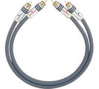 Cinch-RCA audio Câble de raccordement [2x Cinch-RCA mâle - 2x Cinch-RCA mâle] 0.50 m anthracite contacts dorés Oehlbach NF 14