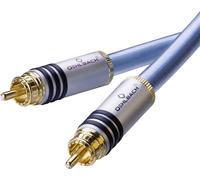 Cinch-RCA audio Câble de raccordement [2x Cinch-RCA mâle - 2x Cinch-RCA mâle] 1.00 m bleu contacts dorés Oehlbach XXL® Series 2