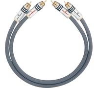 Cinch-RCA audio Câble de raccordement [2x Cinch-RCA mâle - 2x Cinch-RCA mâle] 1.25 m anthracite contacts dorés Oehlbach NF 14