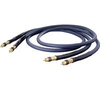 Cinch-RCA audio Câble de raccordement [2x Cinch-RCA mâle - 2x Cinch-RCA mâle] 1.50 m bleu contacts dorés Oehlbach XXL® Series 1