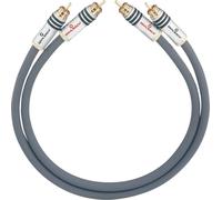 Cinch-RCA audio Câble de raccordement [2x Cinch-RCA mâle - 2x Cinch-RCA mâle] 2.25 m anthracite contacts dorés Oehlbach NF 14
