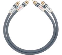 Cinch-RCA audio Câble de raccordement [2x Cinch-RCA mâle - 2x Cinch-RCA mâle] 2.75 m anthracite contacts dorés Oehlbach NF 14