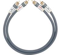 Cinch-RCA audio Câble de raccordement [2x Cinch-RCA mâle - 2x Cinch-RCA mâle] 3.50 m anthracite contacts dorés Oehlbach NF 14