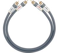 Cinch-RCA audio Câble de raccordement [2x Cinch-RCA mâle - 2x Cinch-RCA mâle] 4.50 m anthracite contacts dorés Oehlbach NF 14