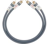 Cinch-RCA audio Câble de raccordement [2x Cinch-RCA mâle - 2x Cinch-RCA mâle] 5.00 m anthracite contacts dorés Oehlbach NF 14