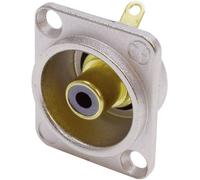 Cinch/RCA embase femelle, contacts droits Neutrik NF2D0 Nombre de pôles: 2 argent, noir 1 pc(s)
