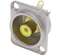 Cinch/RCA embase femelle, contacts droits Neutrik NF2D4 Nombre de pôles: 2 argent, jaune 1 pc(s)