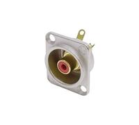 Cinch/RCA embase femelle, contacts droits NF2D2 Nombre de pôles (num): 2 argent, rouge