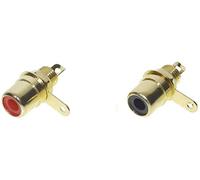 Cinch/RCA embase femelle TRU COMPONENTS TRU-30K111 1601055 Nombre de pôles: 2 mono rouge, noir 2 pc(s)