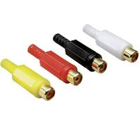 Cinch/RCA femelle, droit TRU COMPONENTS TC-2501073 Nombre de pôles: 2 mono jaune, rouge, noir, blanc 1 set