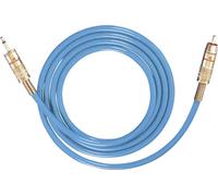Cinch-RCA / Jack audio Câble de raccordement [1x Cinch-RCA mâle - 1x Jack mâle 3.5 mm] 5.00 m bleu contacts dorés Oehlbach NF 113